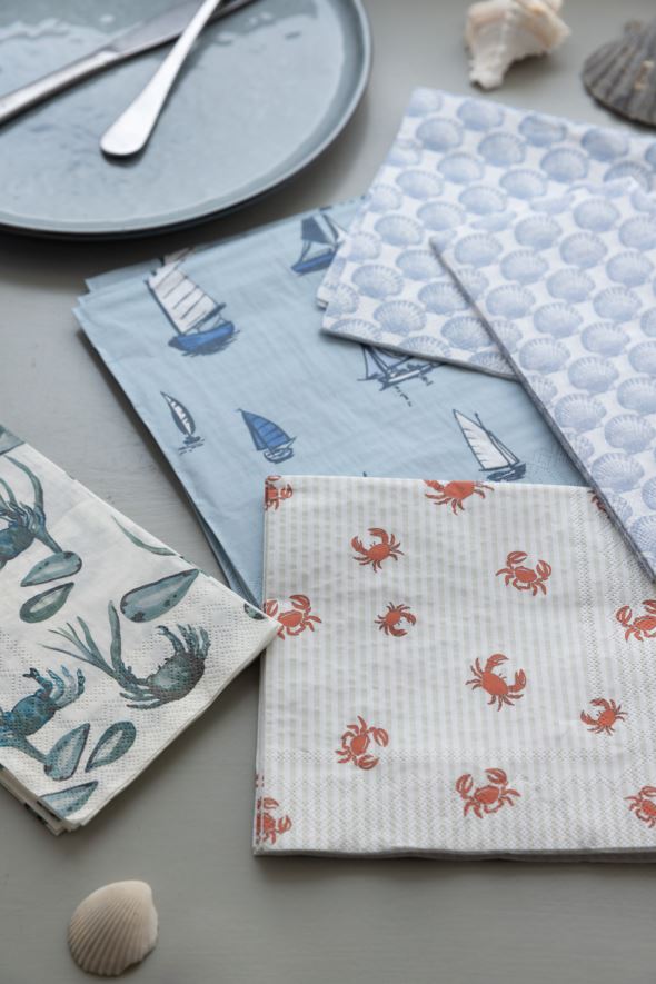 Buffet papirservietter gråblå - 2