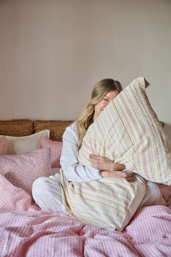 Krepp sengesett rosa - 5