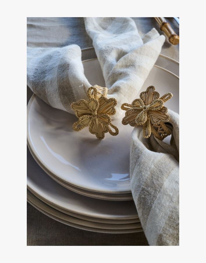 2 pk serviettringer natur - 6x7 cm natur - 1