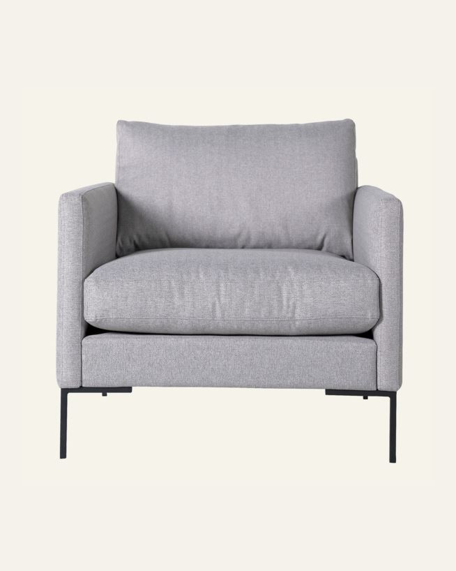 Loungestol lys grå - 86x95x83 cm lys grå - 1