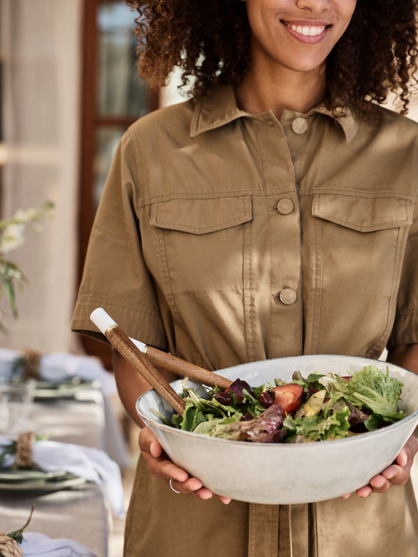 Salatbestikk brun - 2