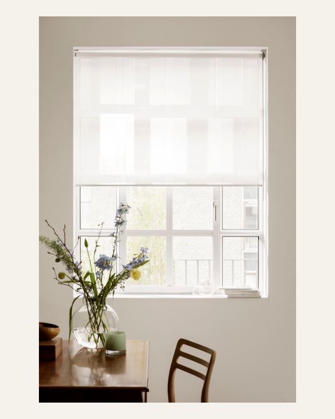 Rullegardin transparent offwhite - 160x185 cm offwhite - 1