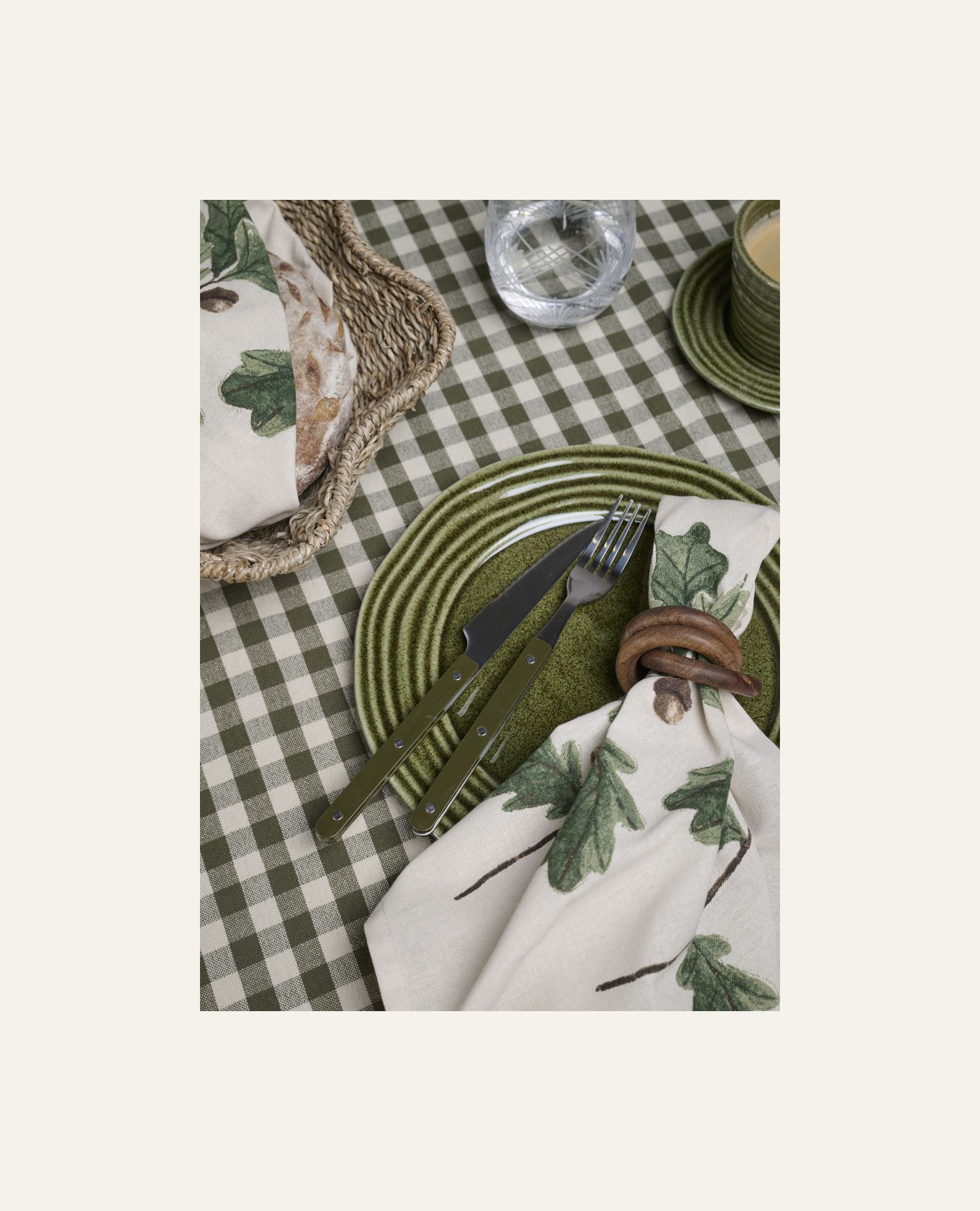 2pk tøyserviett natur - 2