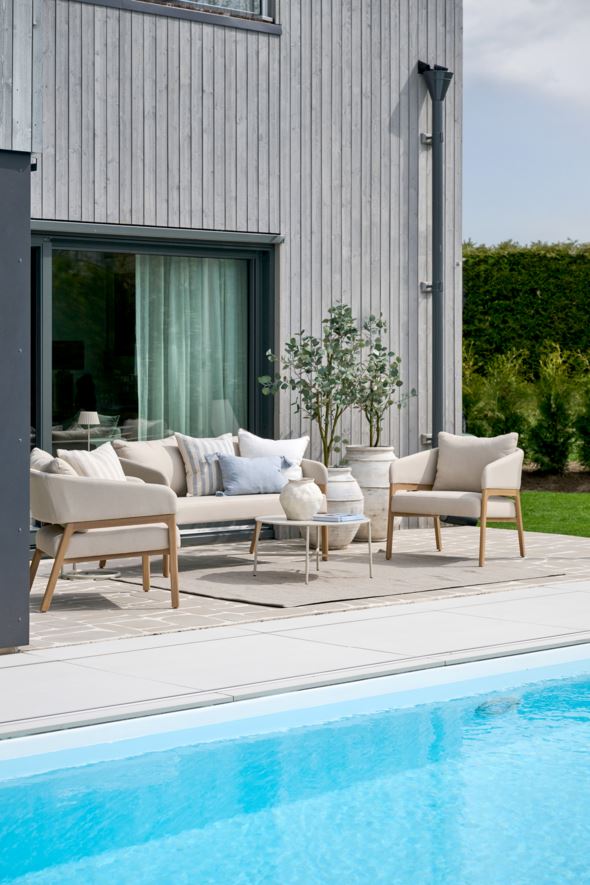 Sofasett beige - 79x133,5x73 cm beige - 1