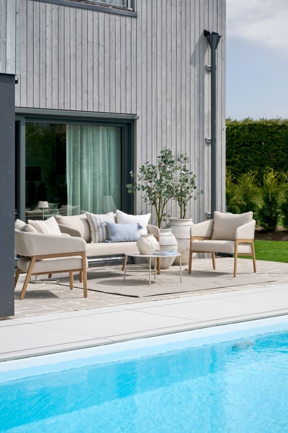 Sofasett beige - 79x133,5x73 cm beige - 1