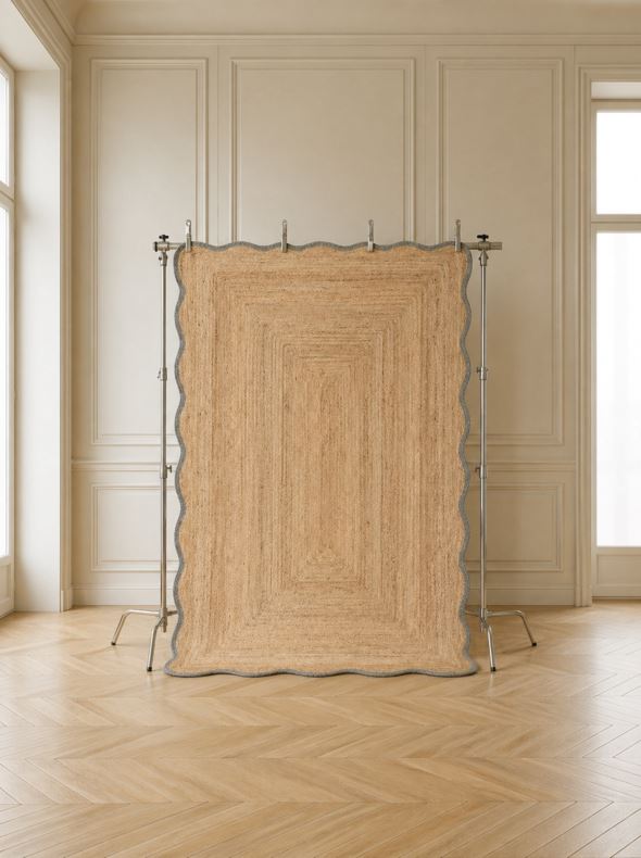 Jute teppe olivengrønn - 4