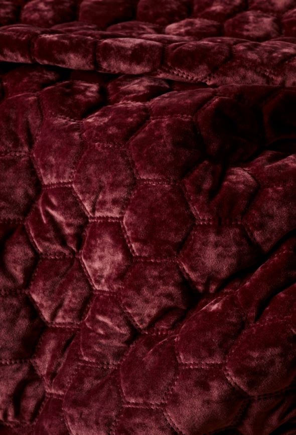 Sengeteppe burgunder - 3