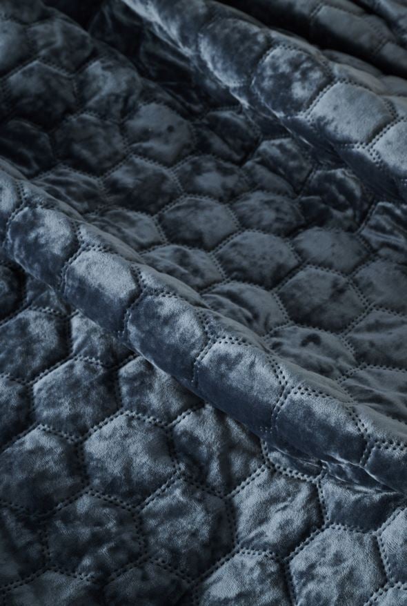 Sengeteppe mørk blå - 3