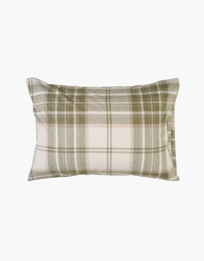 Garnfarget flanell putevar olivengrønn - 70x100 cm olivengrønn - 1