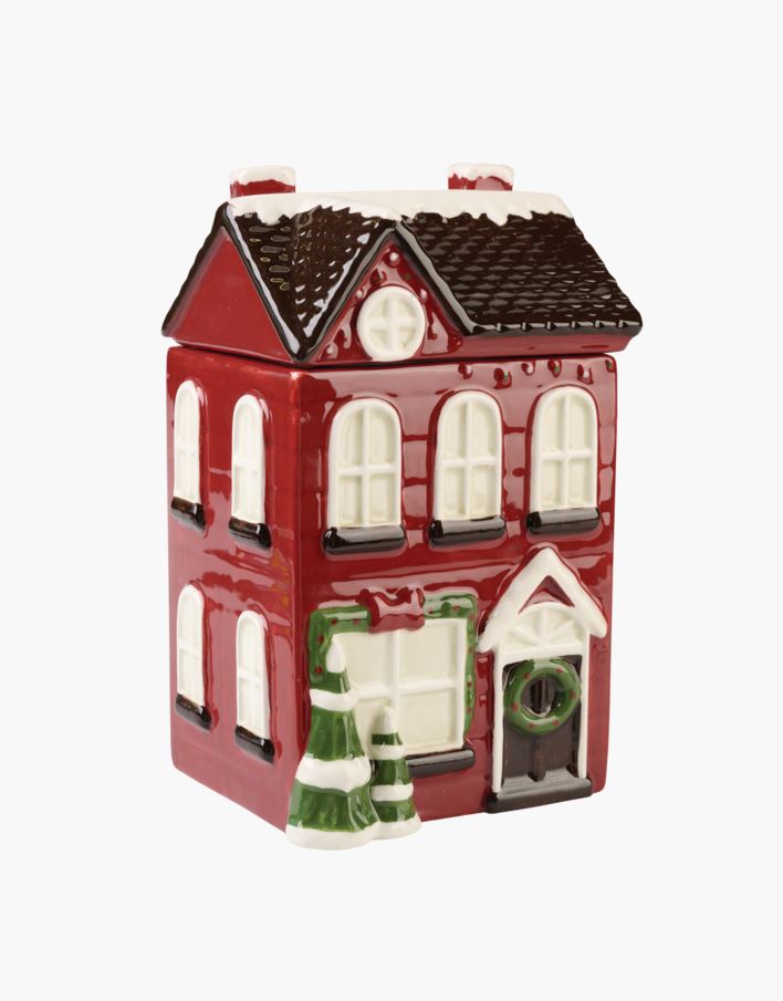 Krukke m/lokk rød - 14,5x13x23,5 cm rød - 1