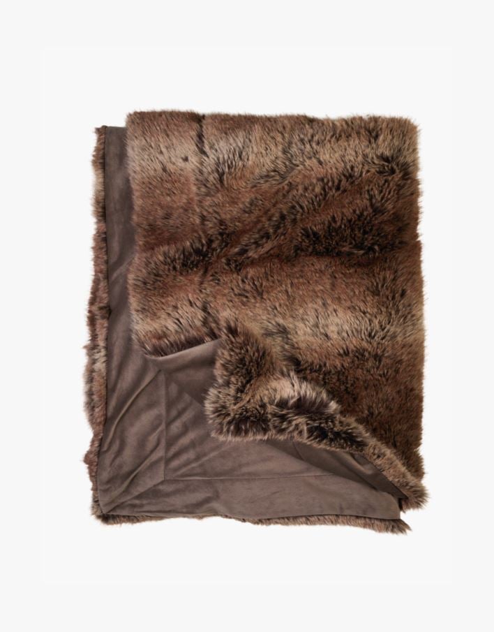 Pelspledd brun - 130x170 cm brun - 1