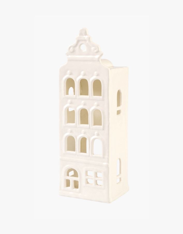 Telysholder hvit - 10,7x9x30,3 cm hvit - 1