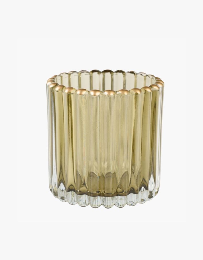 Telysholder grågrønn - 9x9 cm Grågrønn - 1