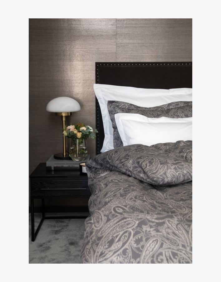 Egyptisk bomull sateng sengesett grå - 200x220 cm grå - 1