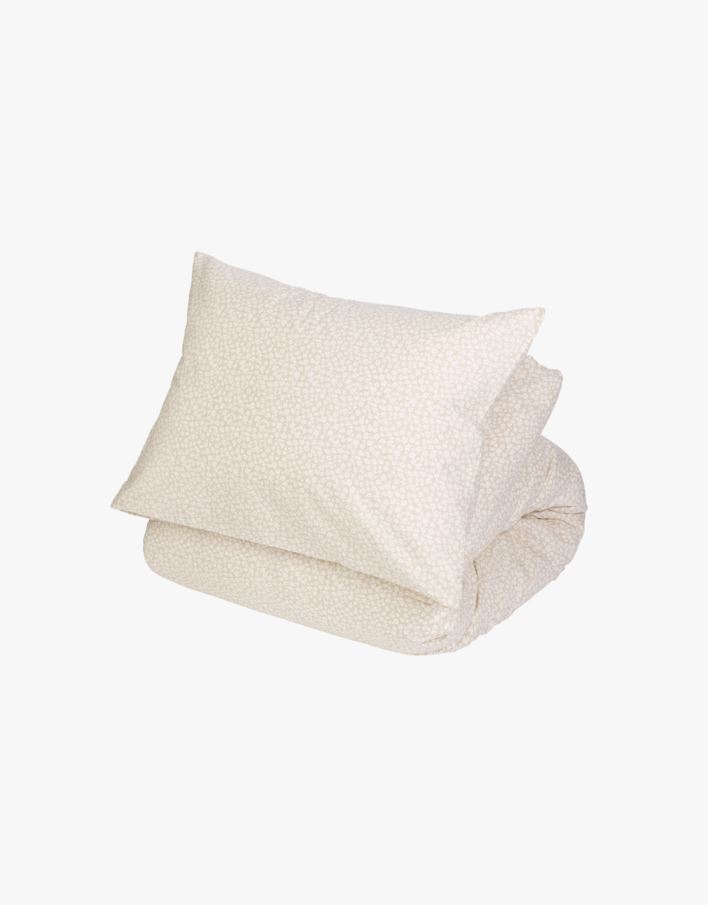 Bomull sengesett sand - 140x200 cm sand - 1