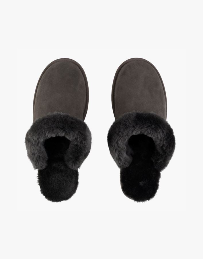 Skinntøfler mørk brun - 39/40 mørk brun - 1