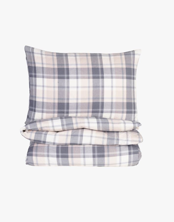 Garnfarget bomull sengesett multi blå - 140x200+50x70 cm multi blå - 1