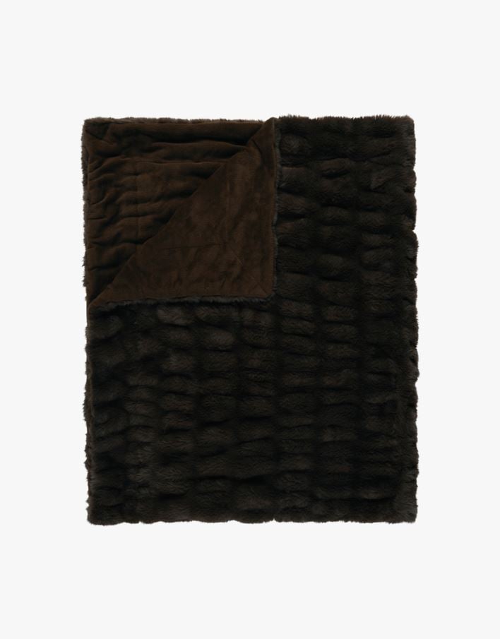 Pelspledd brun - 130x170 cm brun - 1