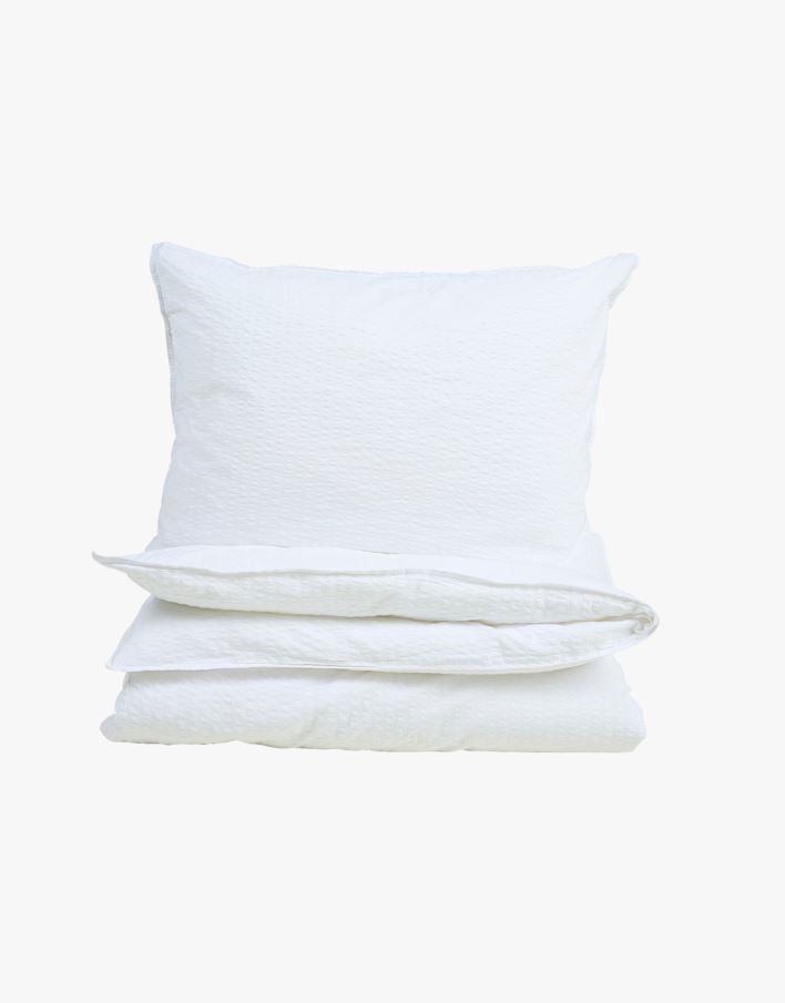 Krepp sengesett hvit - 140x220 cm hvit - 1