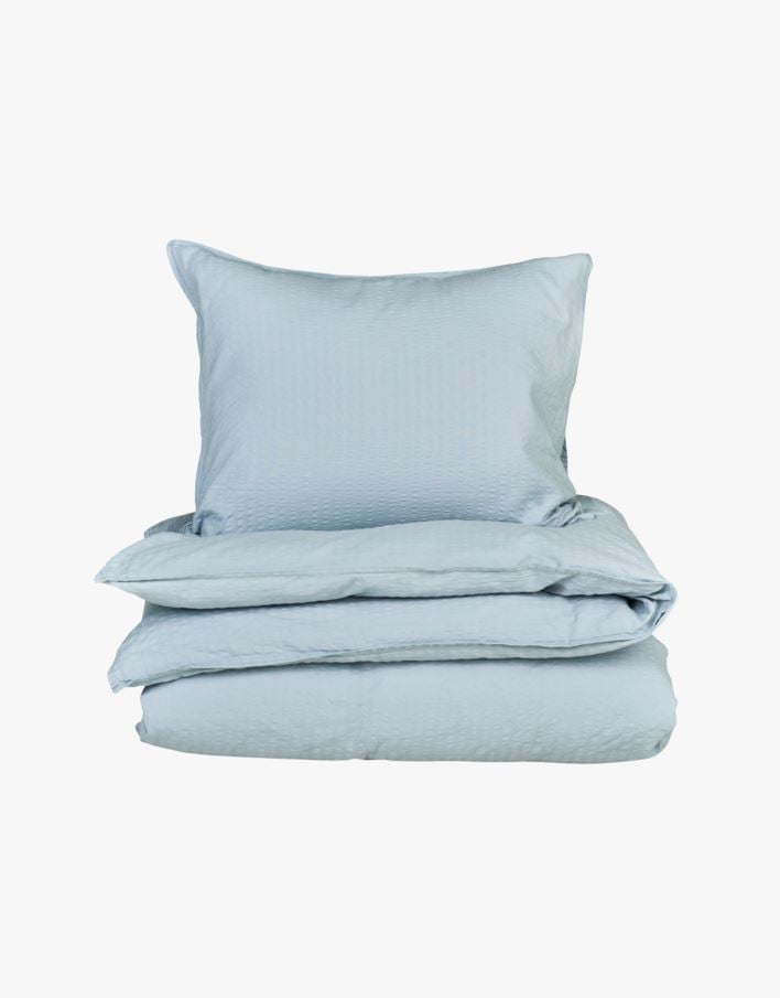 Krepp sengesett himmelblå - 140x200 cm himmelblå - 1