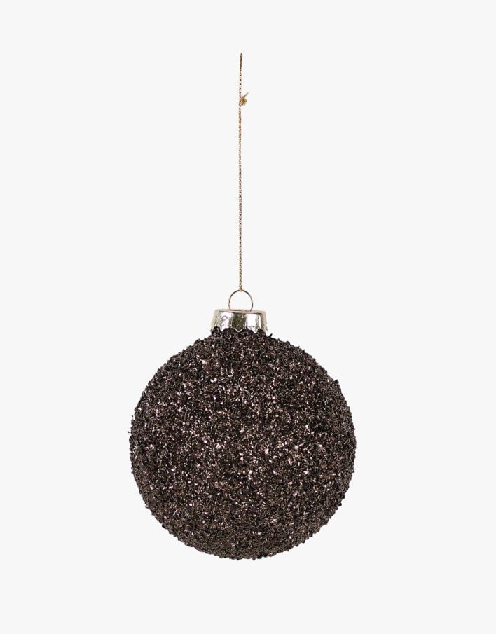 Julekule mørk brun - ø8 cm mørk brun - 1