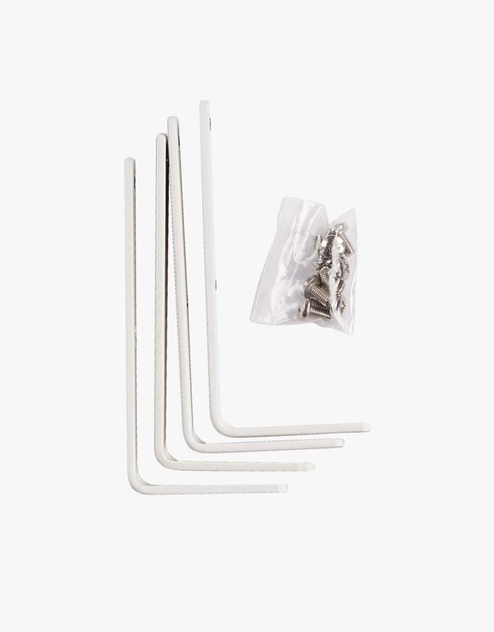 Veggvinkel 4 stk hvit - 5 cm hvit - 1