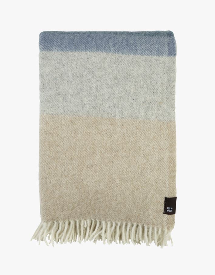 Ullpledd blå - 130x170 cm blå - 1