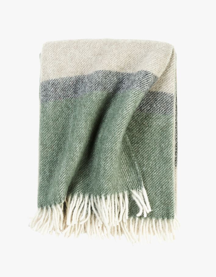 Ullpledd mosegrønn - 130x170 cm mosegrønn - 1