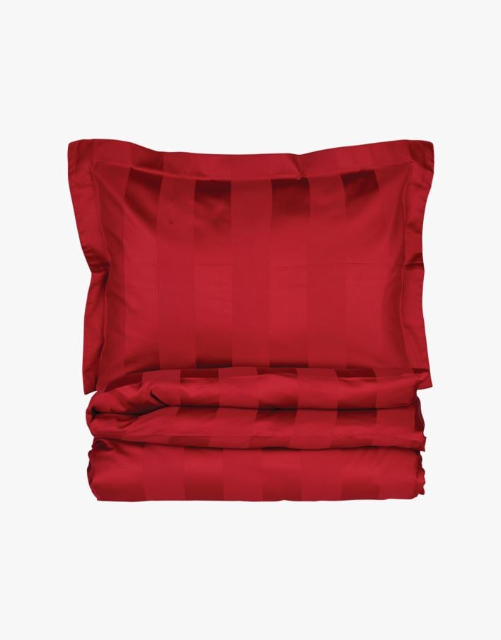 Sateng sengesett julerød - 140x200 cm julerød - 1