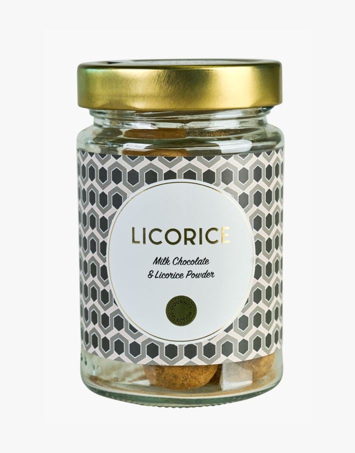 M/melkesjokolade og lakrispulver brun - 170 g brun - 1