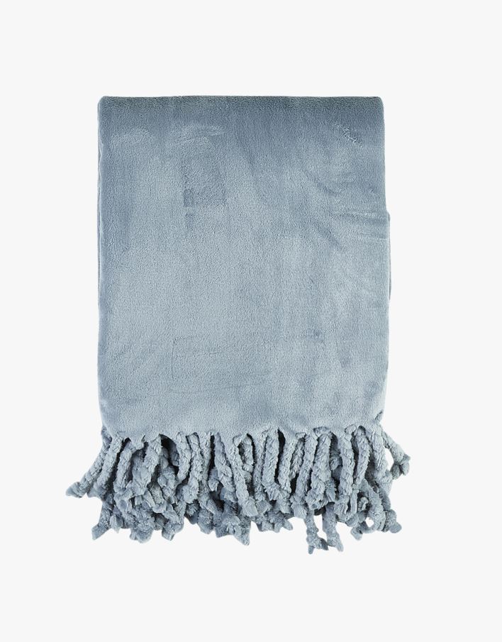 Fleecepledd gråblå - 130x170 cm gråblå - 1