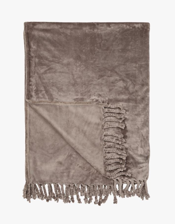 Fleecepledd grå - 130x170 cm grå - 1