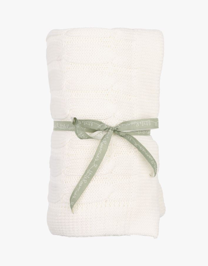 Knitted blanket offwhite - 80x100 cm offwhite - 1