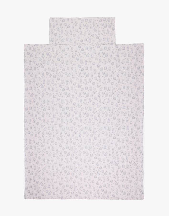 Flanell sengesett blå - 65x80 cm blå - 1