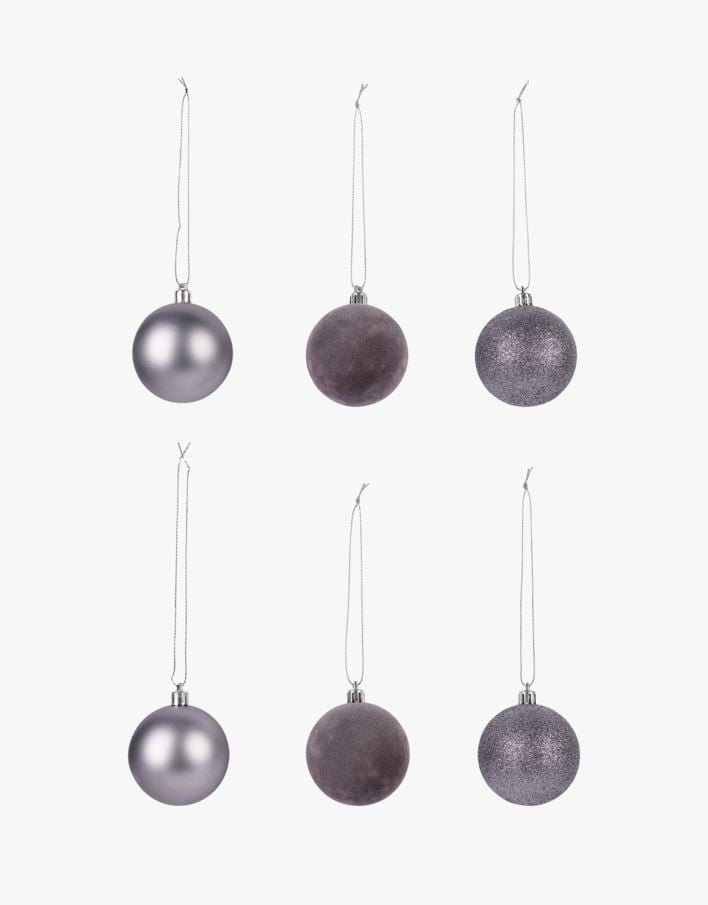 Julekuler sølv - ø6 cm sølv - 1