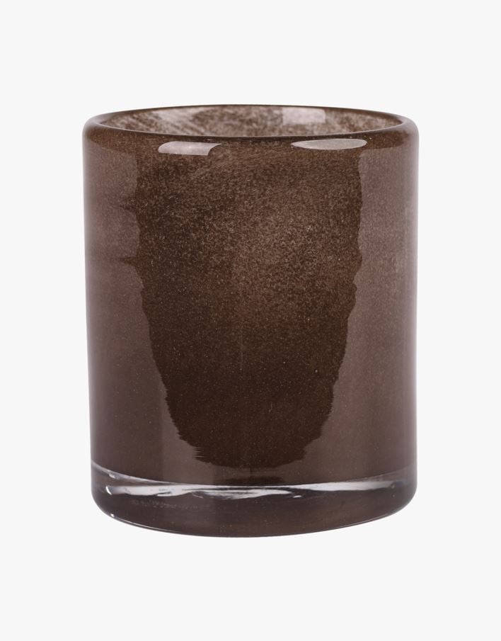 Telysholder brun - 8x8x9 cm brun - 1