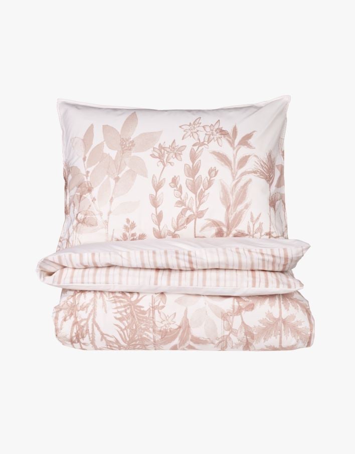 Percale sengesett pudderrosa - 140x200 cm pudderrosa - 1