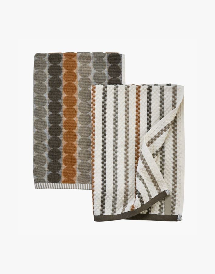 Kjøkkenhåndkle 2pk brun - 45x70 cm brun - 1