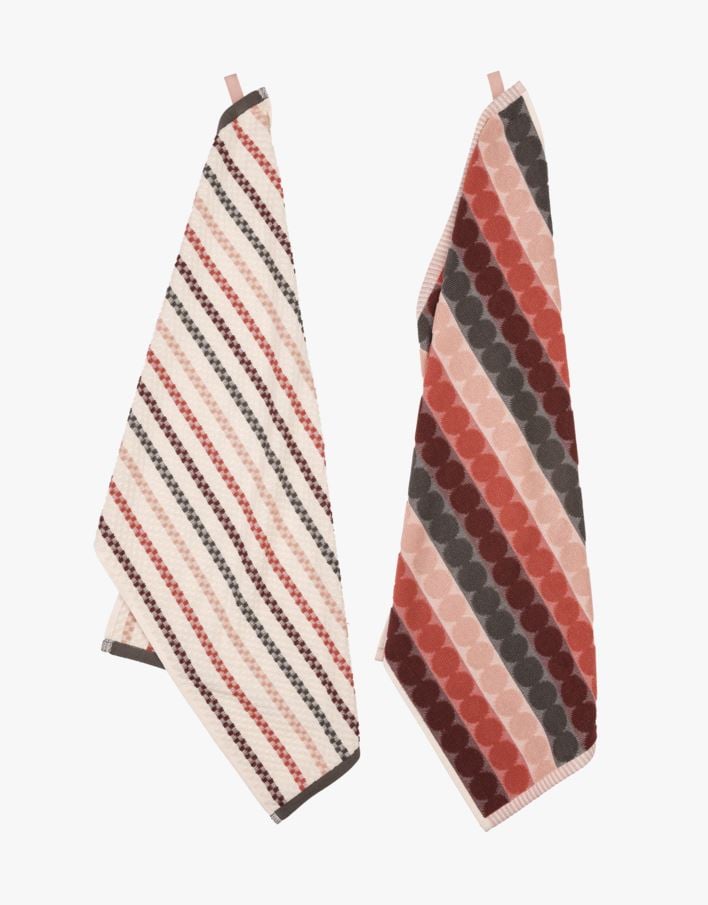 Kjøkkenhåndkle 2pk rosa - 45x70 cm rosa - 1