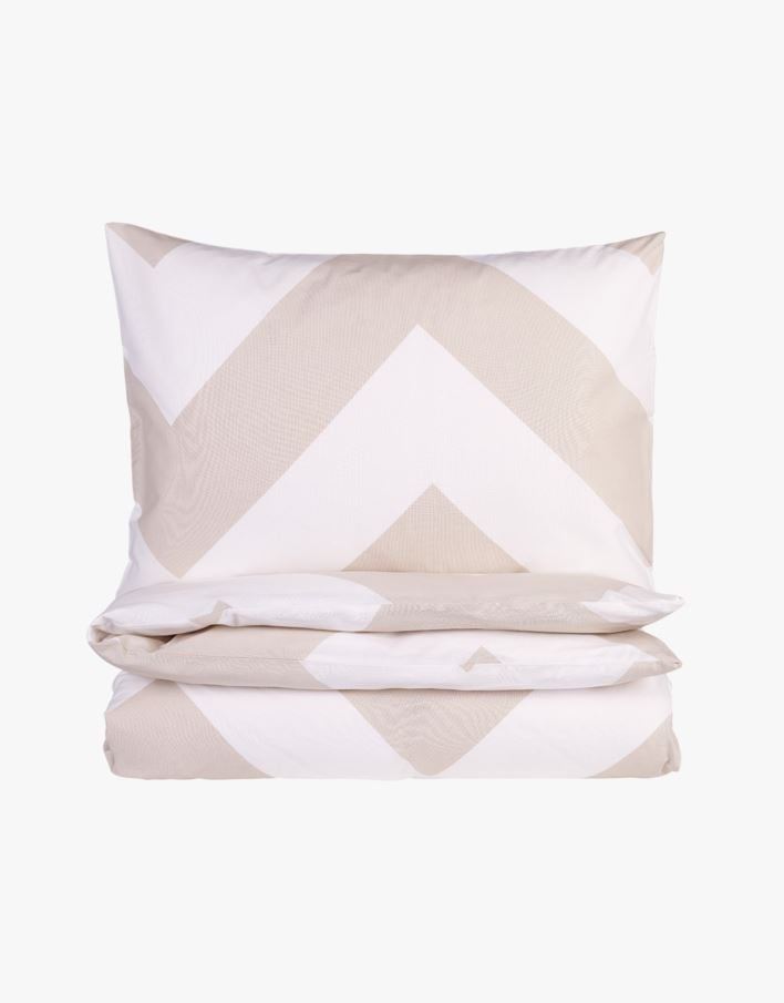 Bomull sengesett sand - 140x200 cm sand - 1