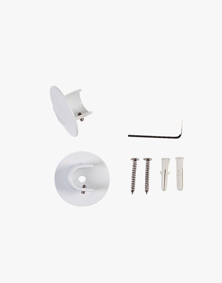 Innvendig fester for gardinstang hvit - 13/16 mm hvit - 1