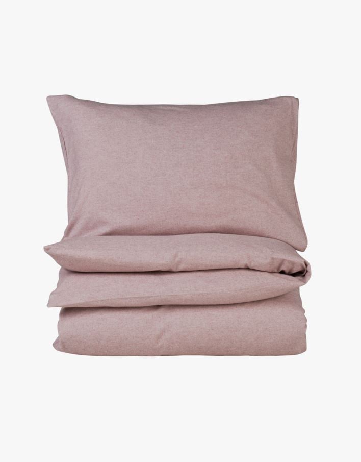 Garnfarget flanell sengesett rosa - 140x200 cm rosa - 1