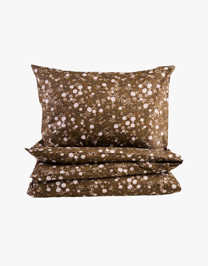 Percale sengesett brun - 140x220 cm brun - 1