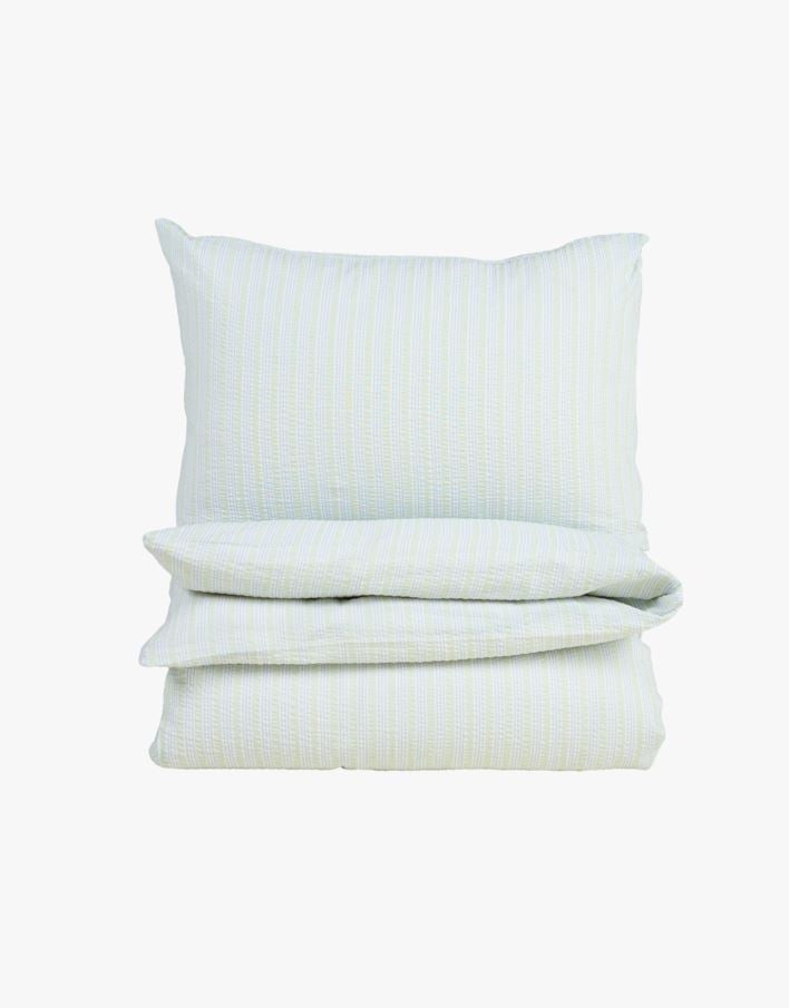 Krepp sengesett blå - 140x220+50x70 cm blå - 1