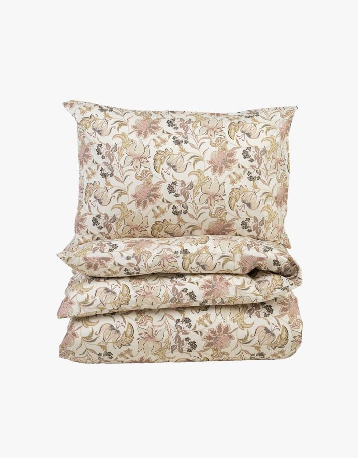 Bomull sengesett multi rosa - 140x220+50x70 cm multi rosa - 1