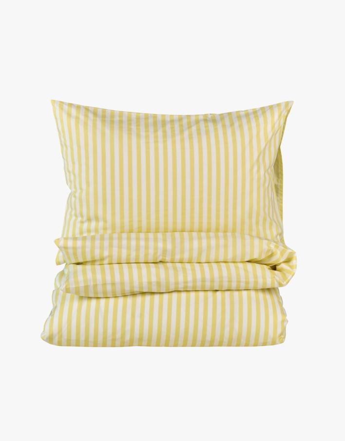 Bomull sengesett lys gul - 140x220 cm lys gul - 1