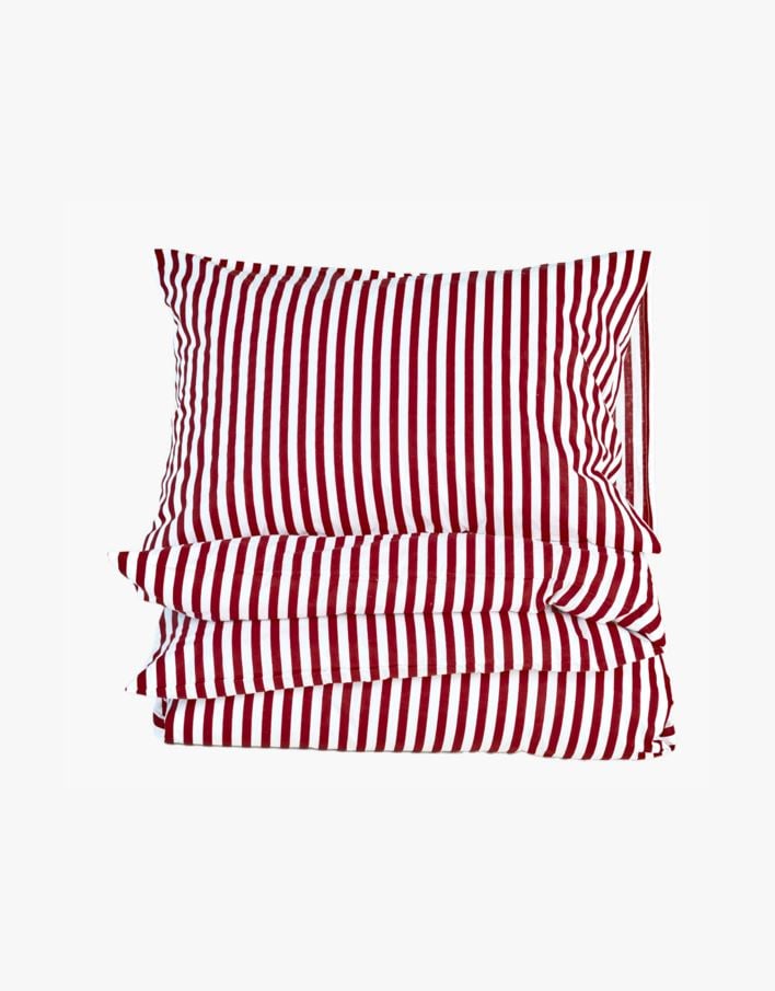 Bomull sengesett rød - 140x200 cm rød - 1