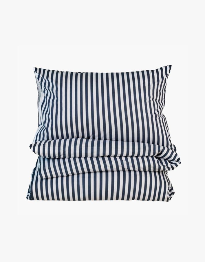 Bomull sengesett marineblå - 140x200 cm marineblå - 1