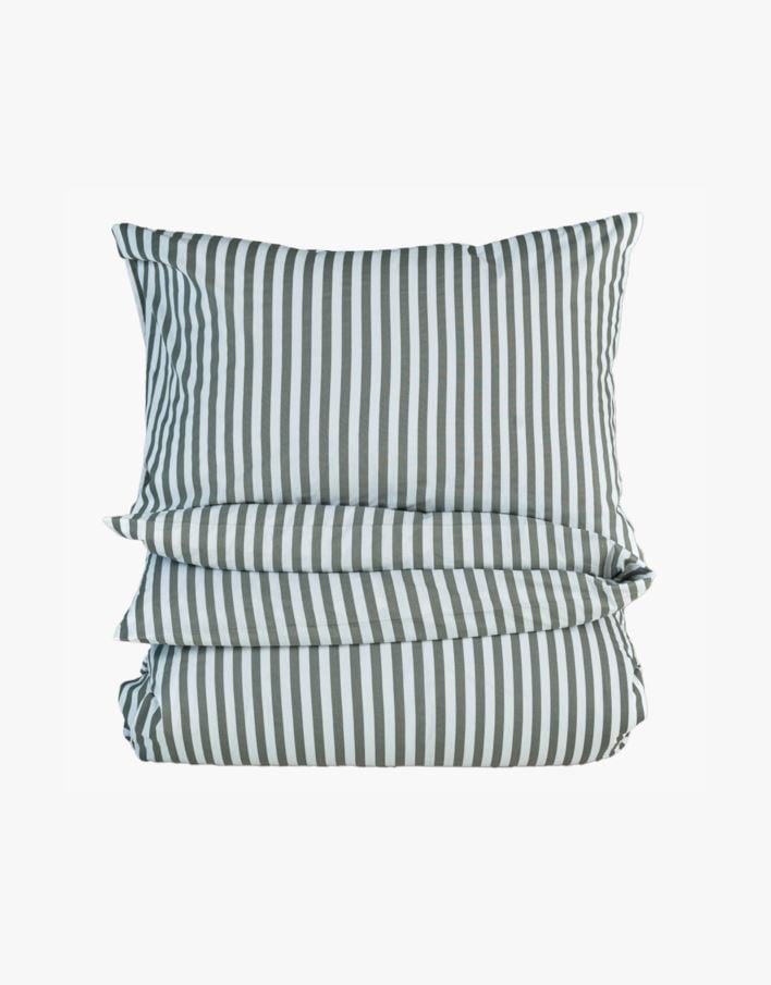 Bomull sengesett olivengrønn - 140x220 cm olivengrønn - 1