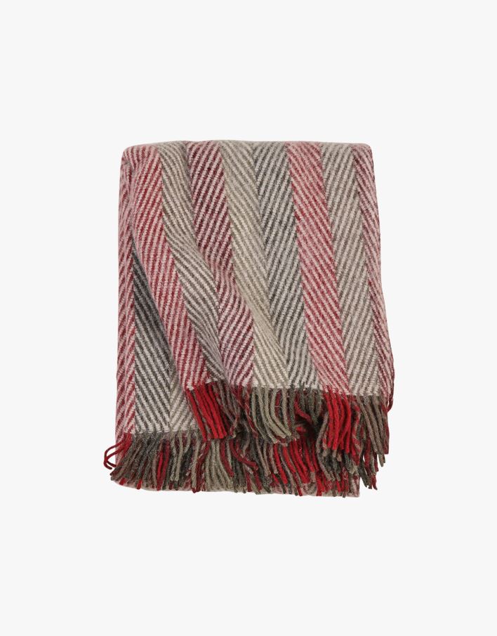 Ullpledd multi rød - 130x170 cm multi rød - 1